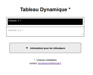 Mock‑up de Tableau Dynamique